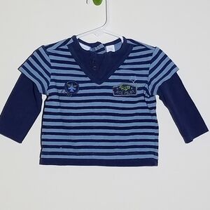 First Impressions Pilot Layered Plane Shirt 6-9m